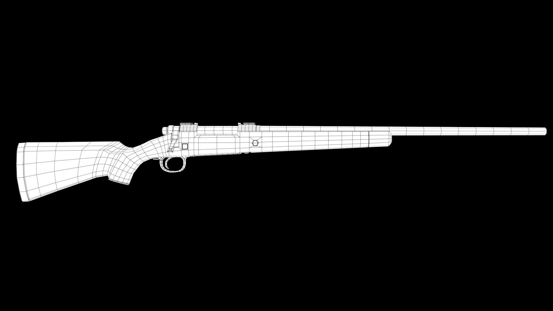 Hunting Rifle 3D model_6