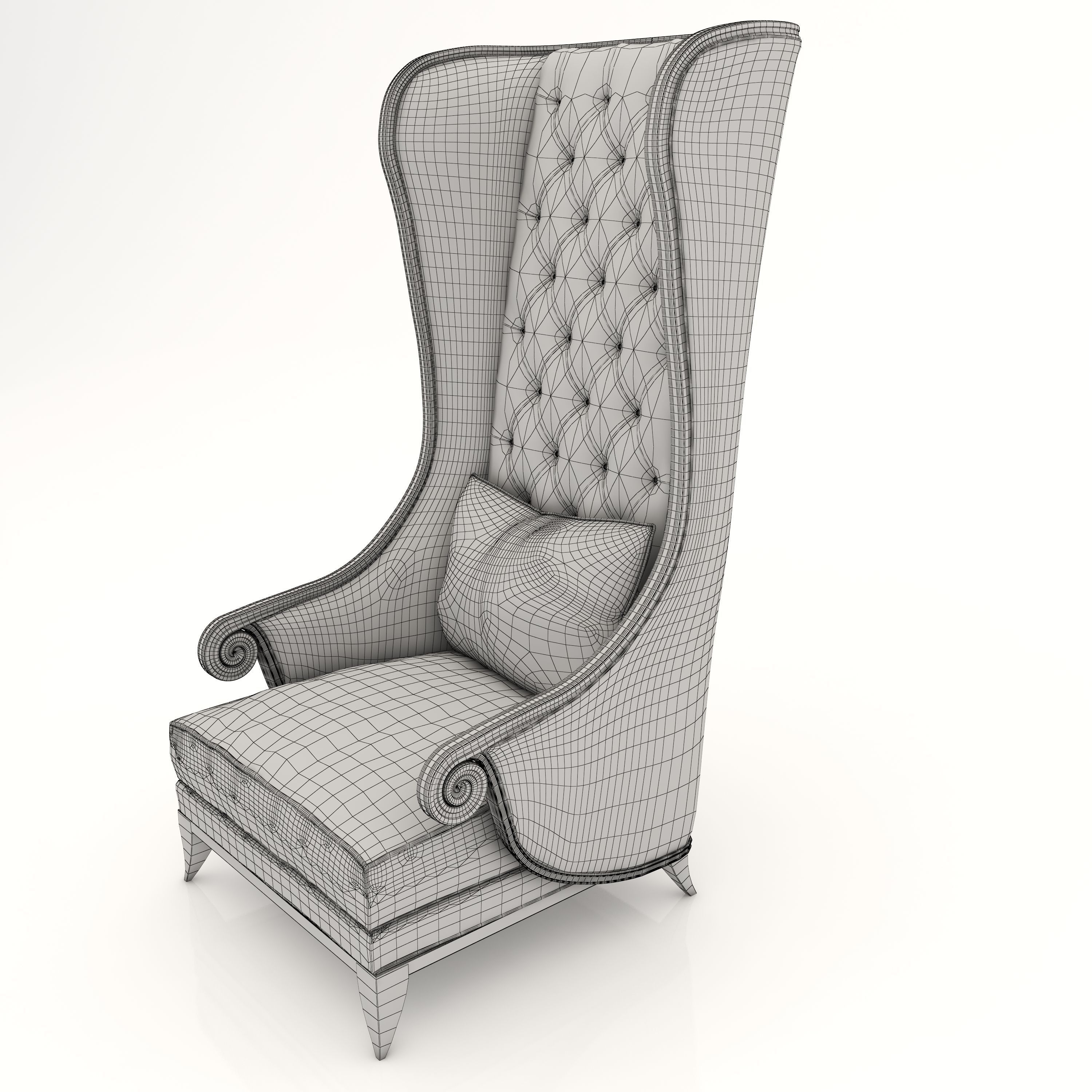 Interior Sofa Armchair 16 3D model_6