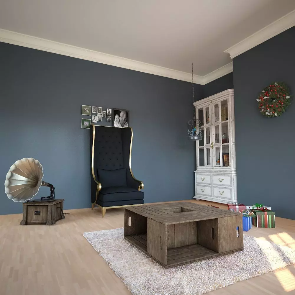 Interior Sofa Armchair 16 3D model_0