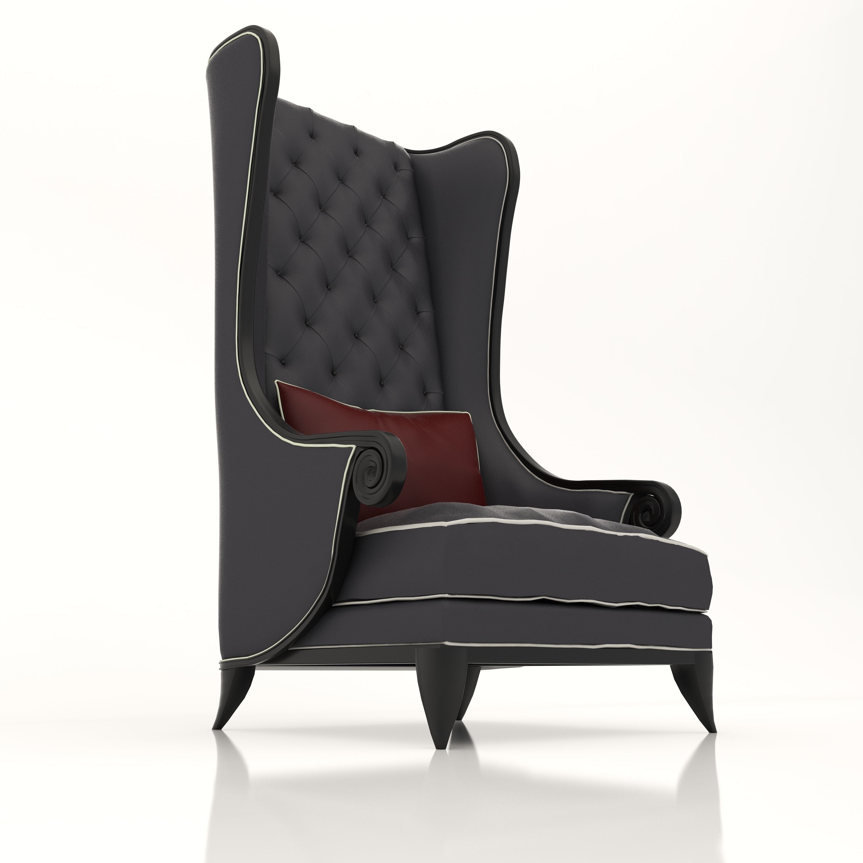 Interior Sofa Armchair 16 3D model_5