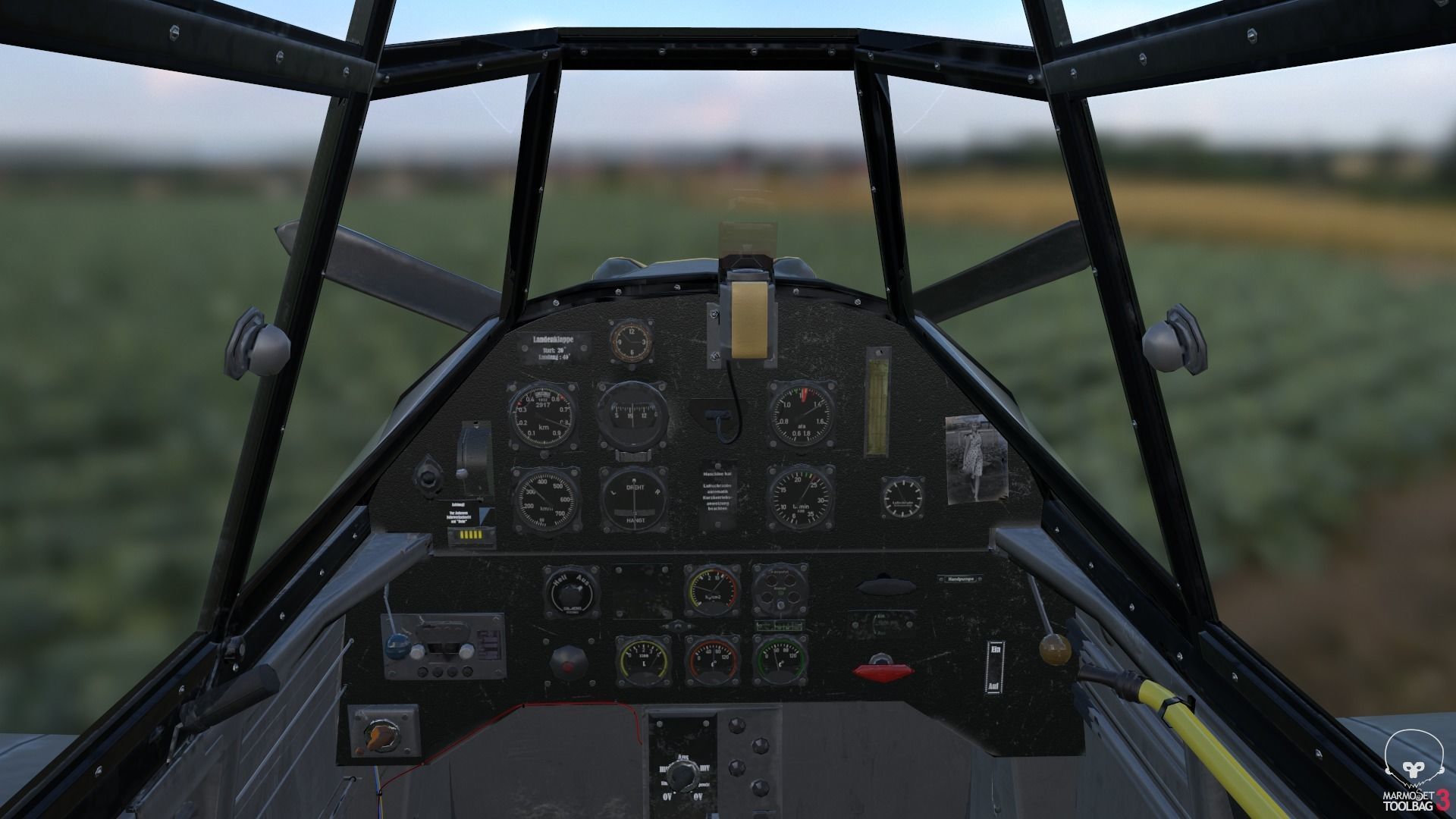 BF-109 E propeller plane 3D model_3