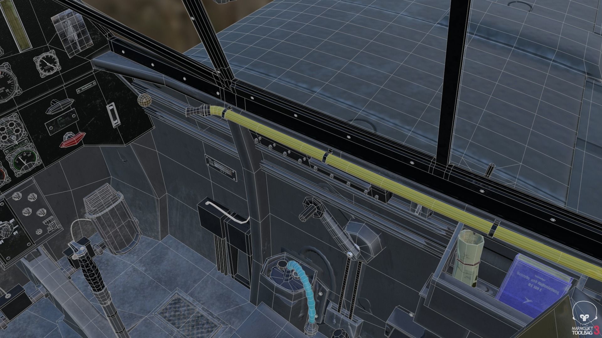 BF-109 E propeller plane 3D model_20