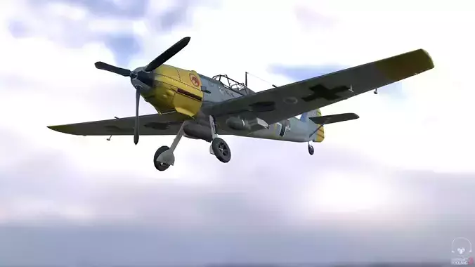 BF-109 E propeller plane 3D model