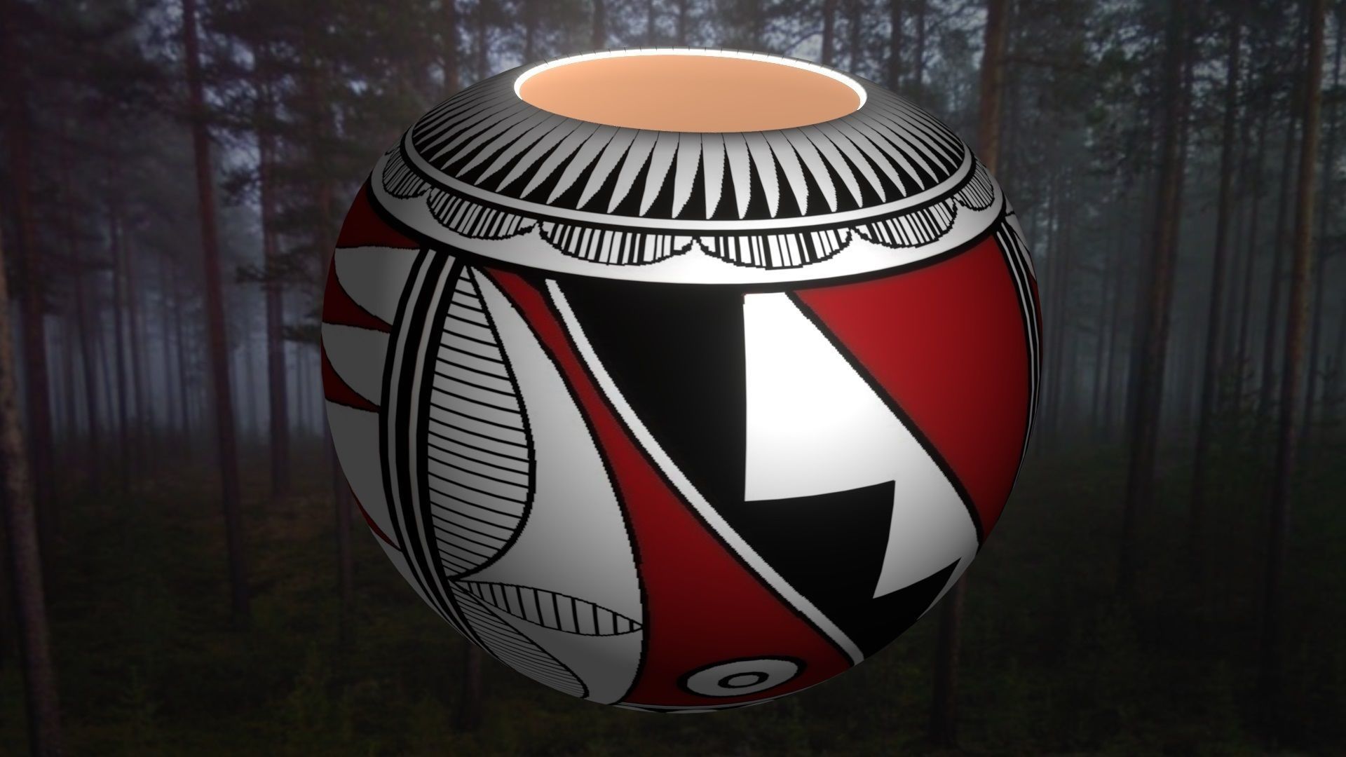 Native American pottery 3 3D model_2