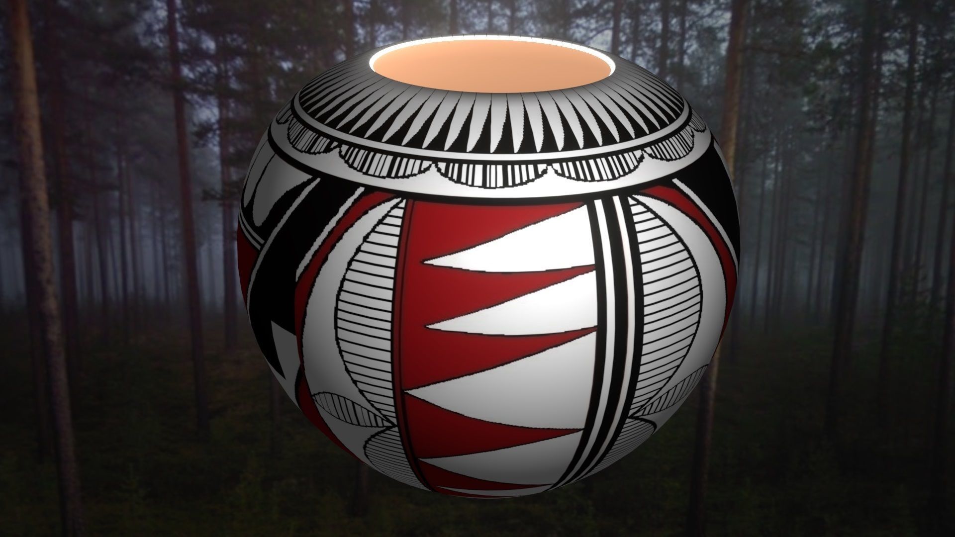 Native American pottery 3 3D model_3
