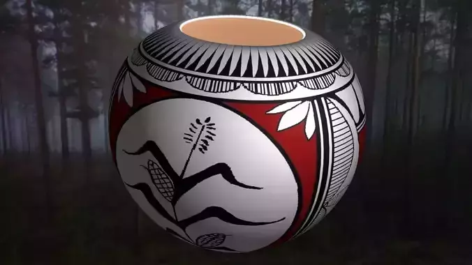 Native American pottery 3 3D model