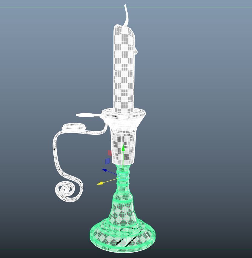 Medieval Candle Holder  3D model_1