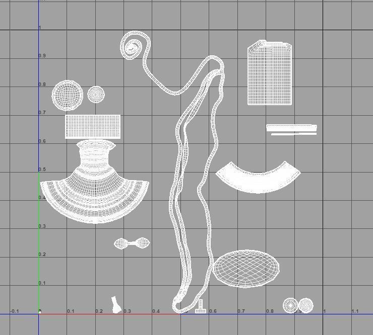 Medieval Candle Holder  3D model_2