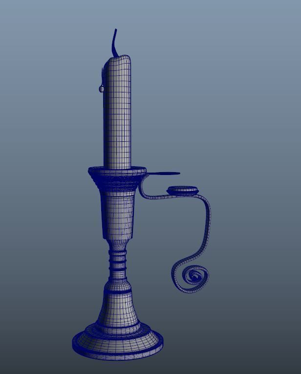 Medieval Candle Holder  3D model_4