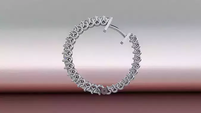 Earring gold diamond hoop earrings