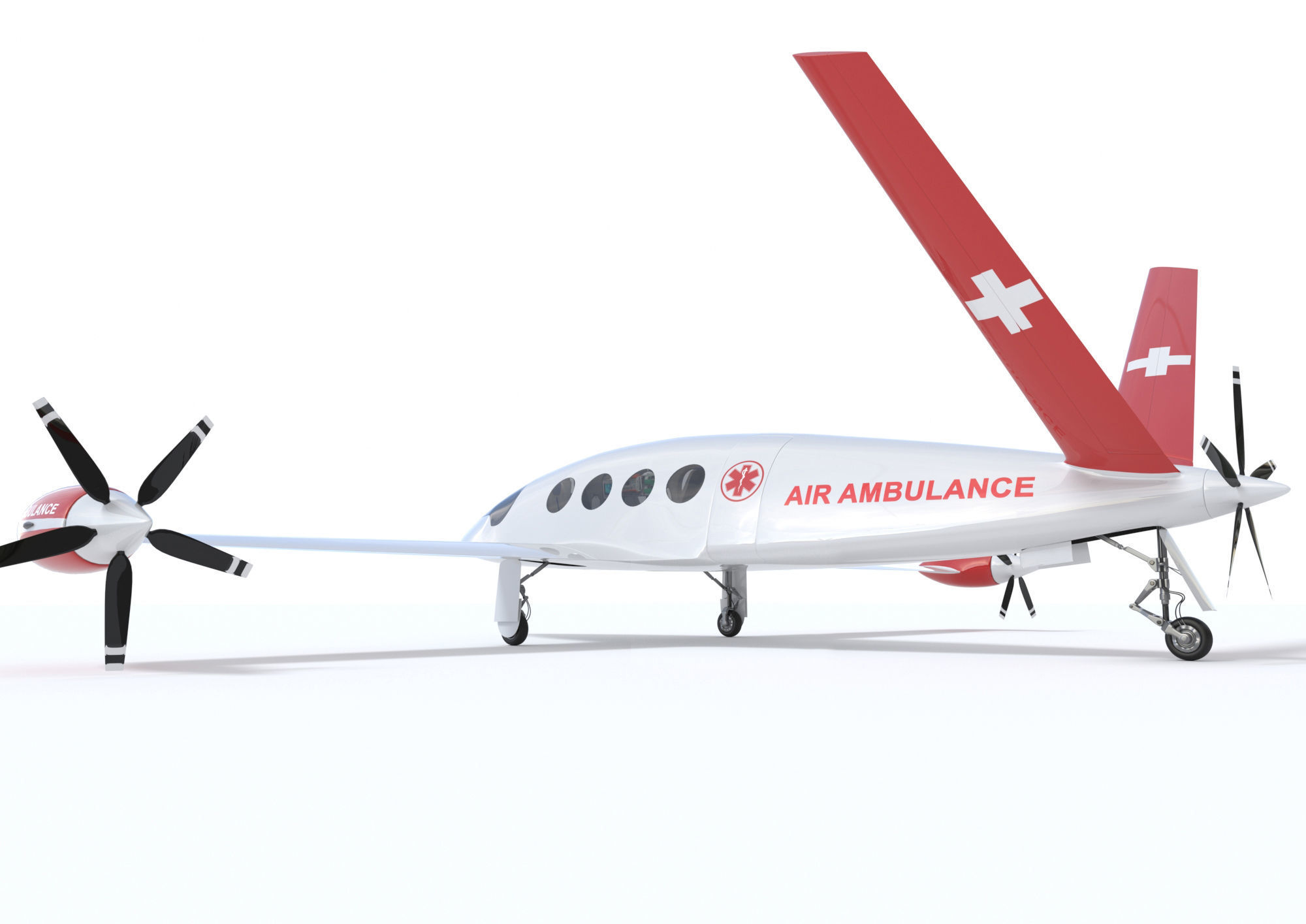  Medical Alice Eviation Electric Aircraft with Interior 3D model_2