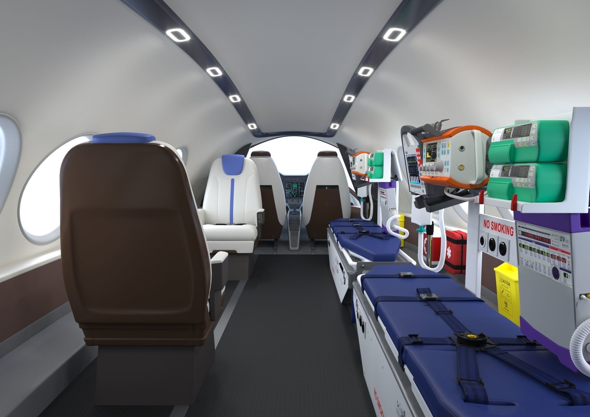  Medical Alice Eviation Electric Aircraft with Interior 3D model_5