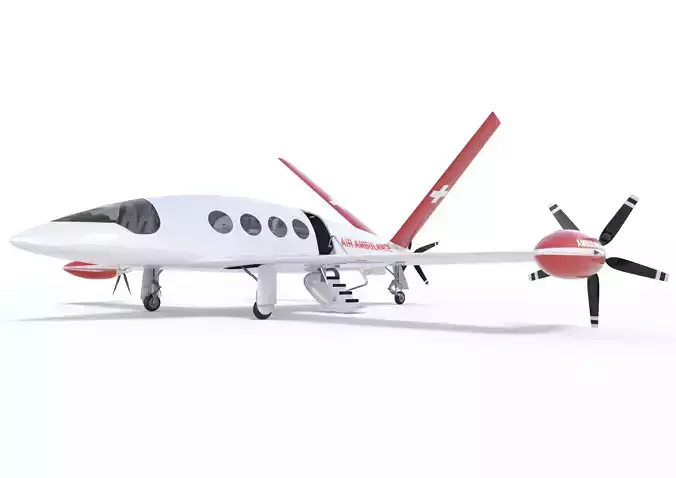  Medical Alice Eviation Electric Aircraft with Interior 3D model