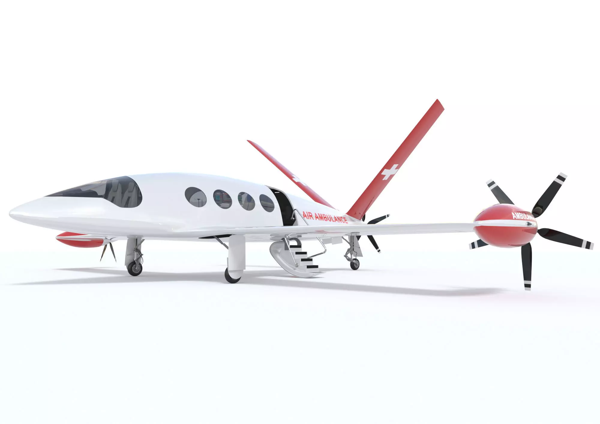  Medical Alice Eviation Electric Aircraft with Interior 3D model_0