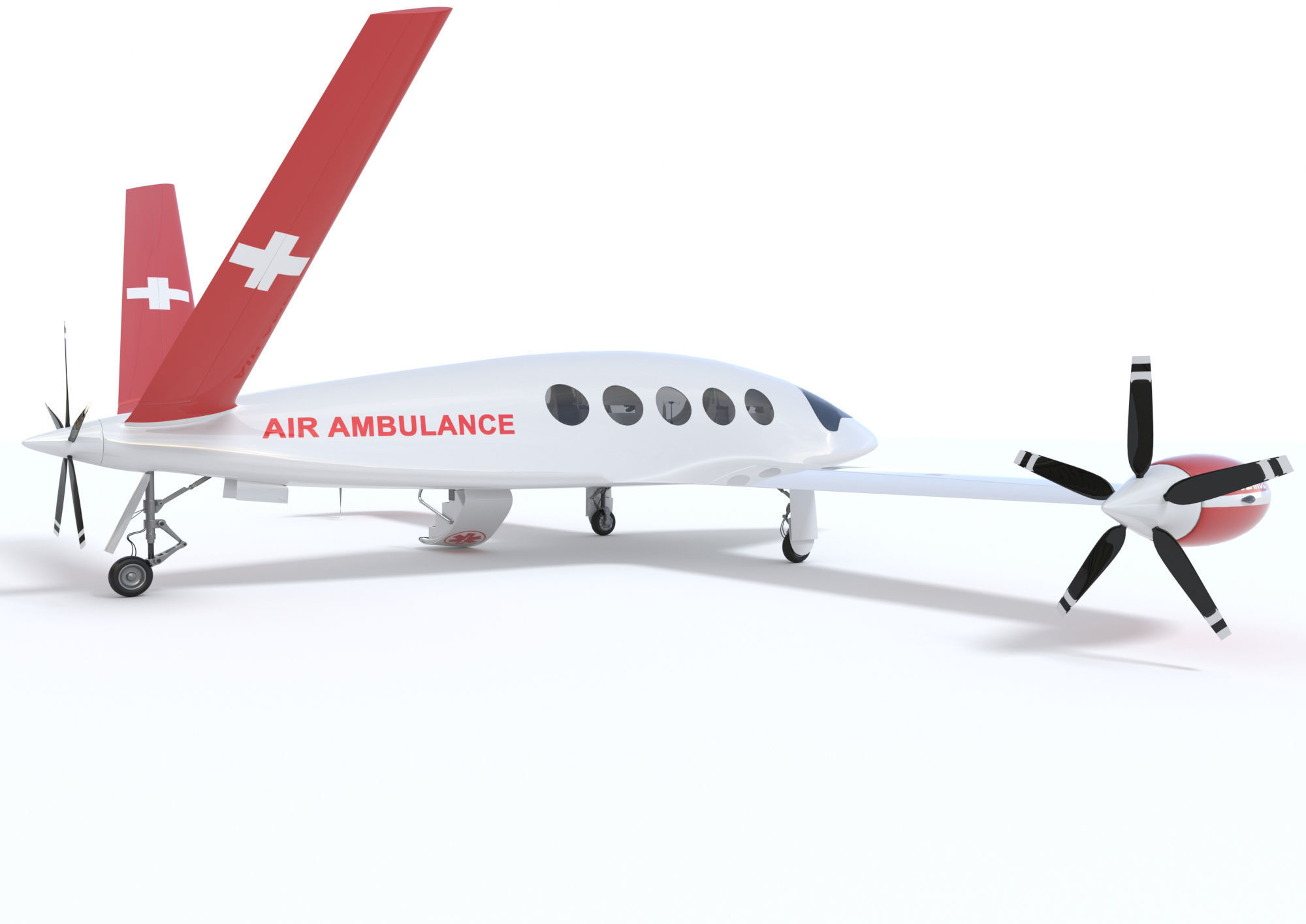  Medical Alice Eviation Electric Aircraft with Interior 3D model_13