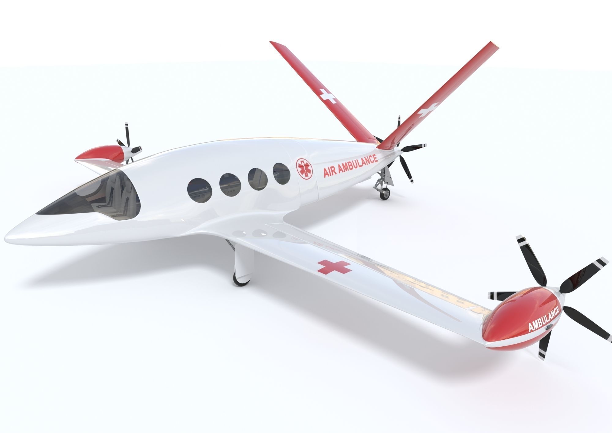  Medical Alice Eviation Electric Aircraft with Interior 3D model_10