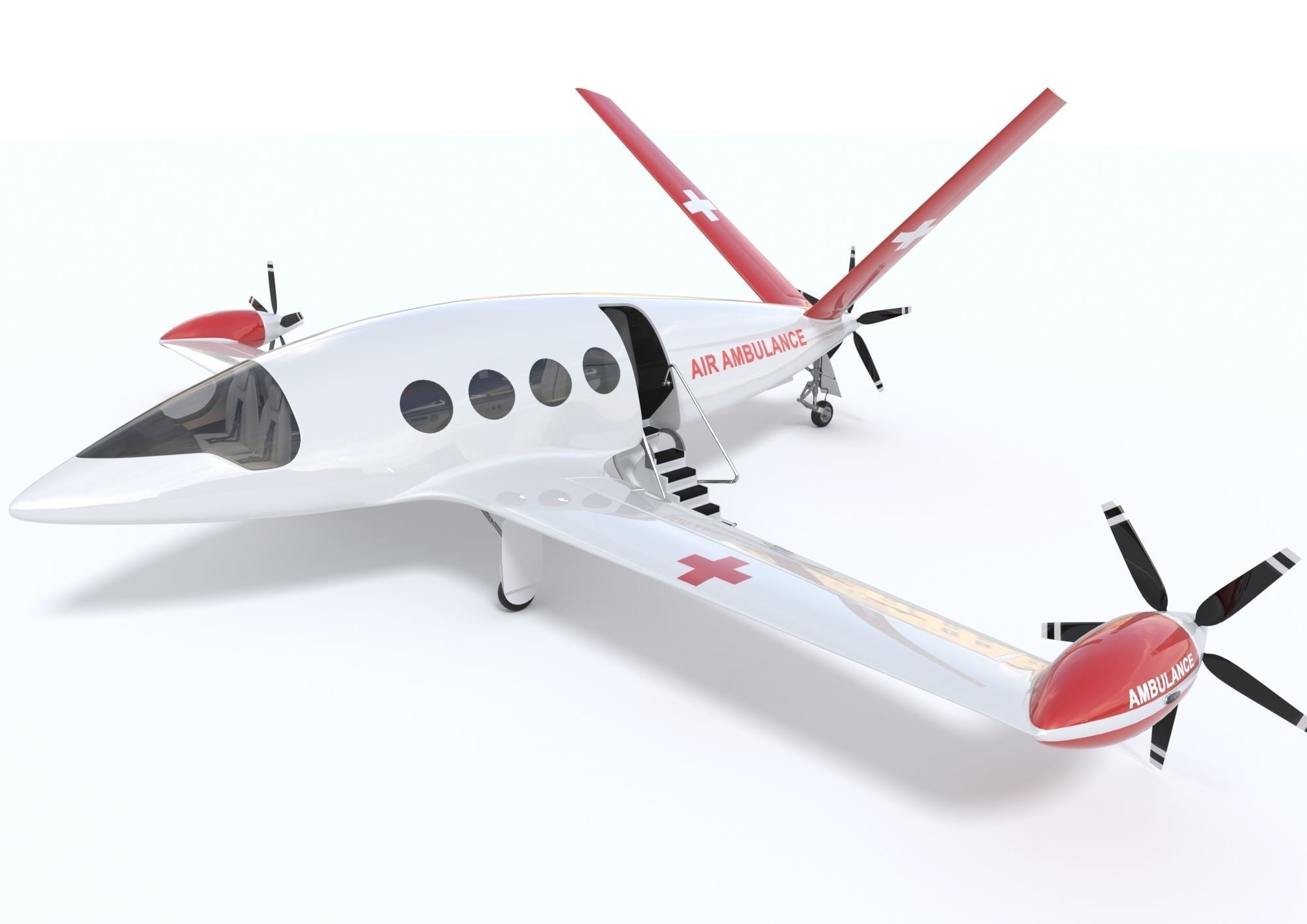  Medical Alice Eviation Electric Aircraft with Interior 3D model_11