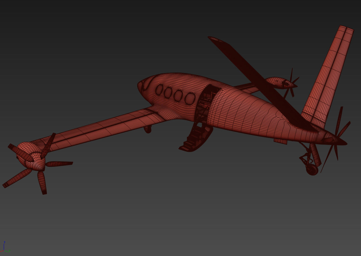  Medical Alice Eviation Electric Aircraft with Interior 3D model_22