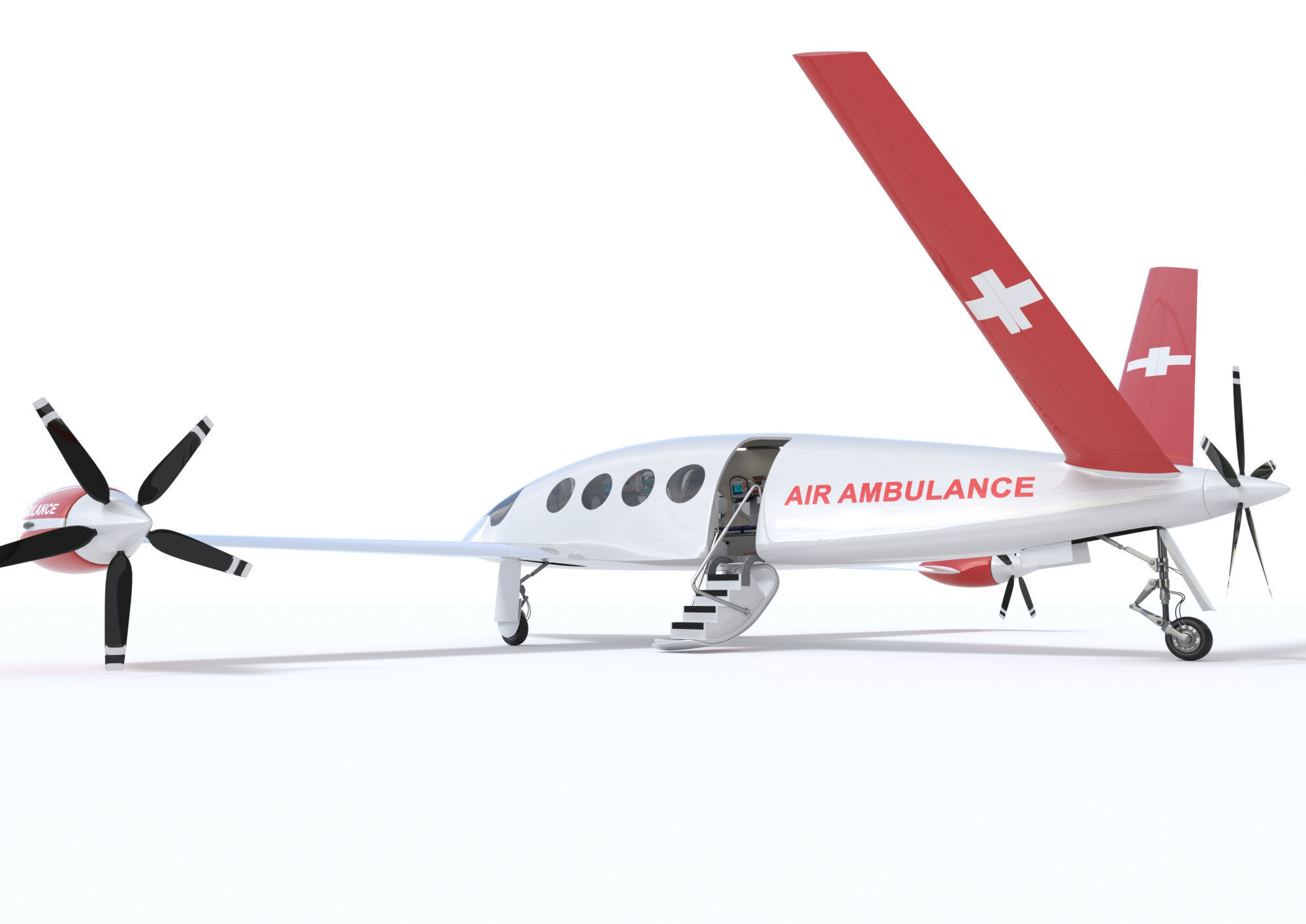 Medical Alice Eviation Electric Aircraft with Interior 3D model_3