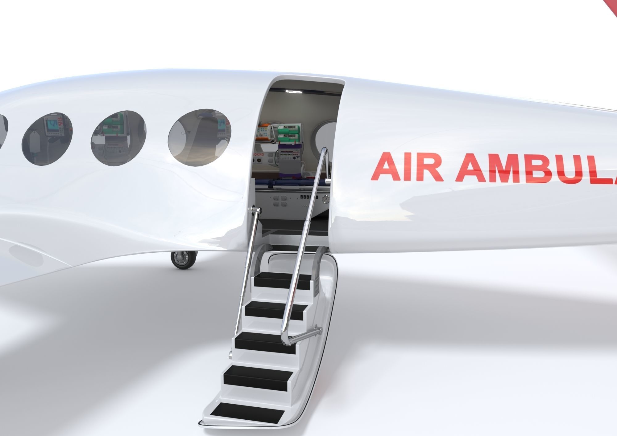  Medical Alice Eviation Electric Aircraft with Interior 3D model_4