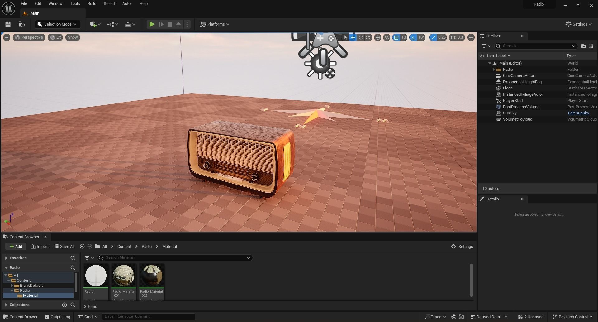 Old Antique Radio 3D model_2