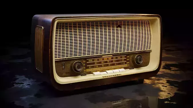 Old Antique Radio 3D model