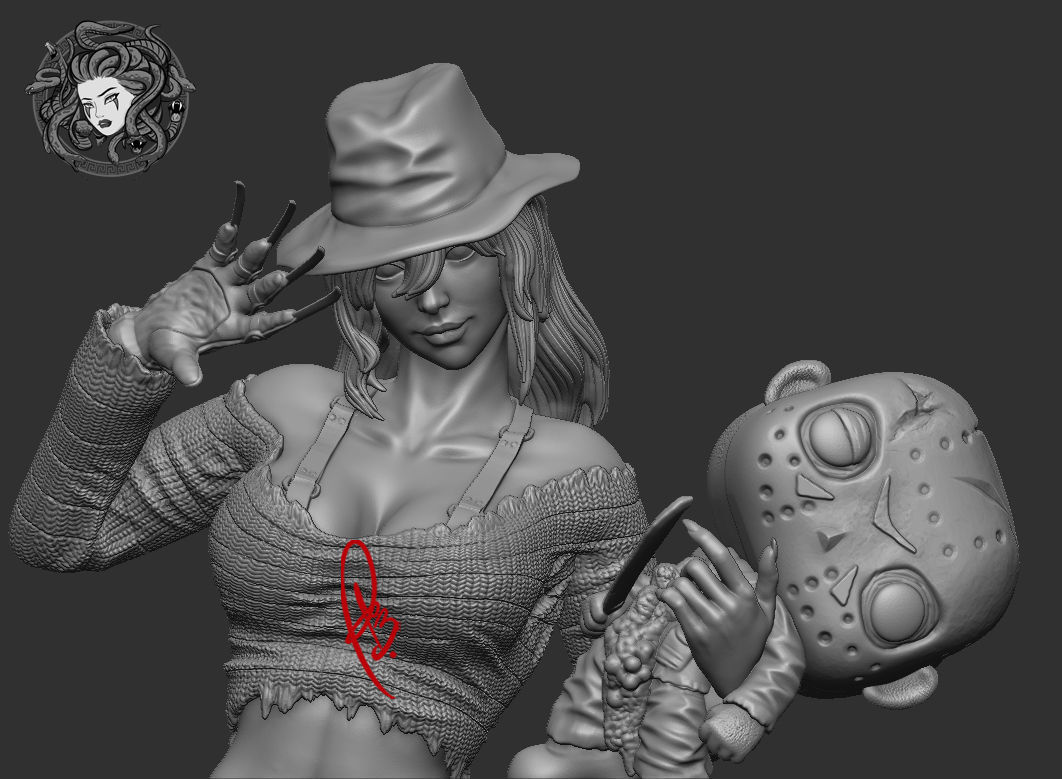 FREDDY KRUEGER FEMALE BY CREATIVE GEEK MB 3D print model_7