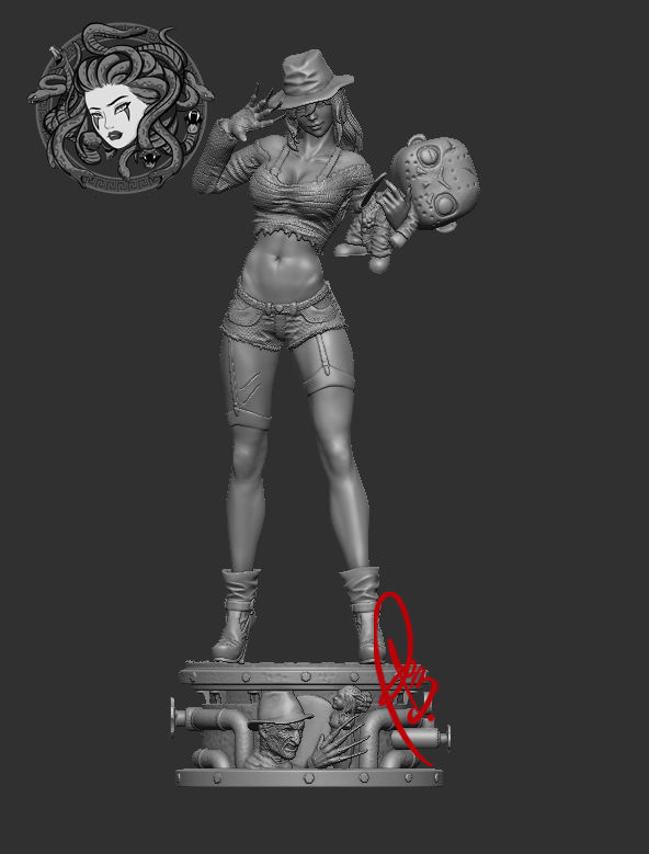 FREDDY KRUEGER FEMALE BY CREATIVE GEEK MB 3D print model_4