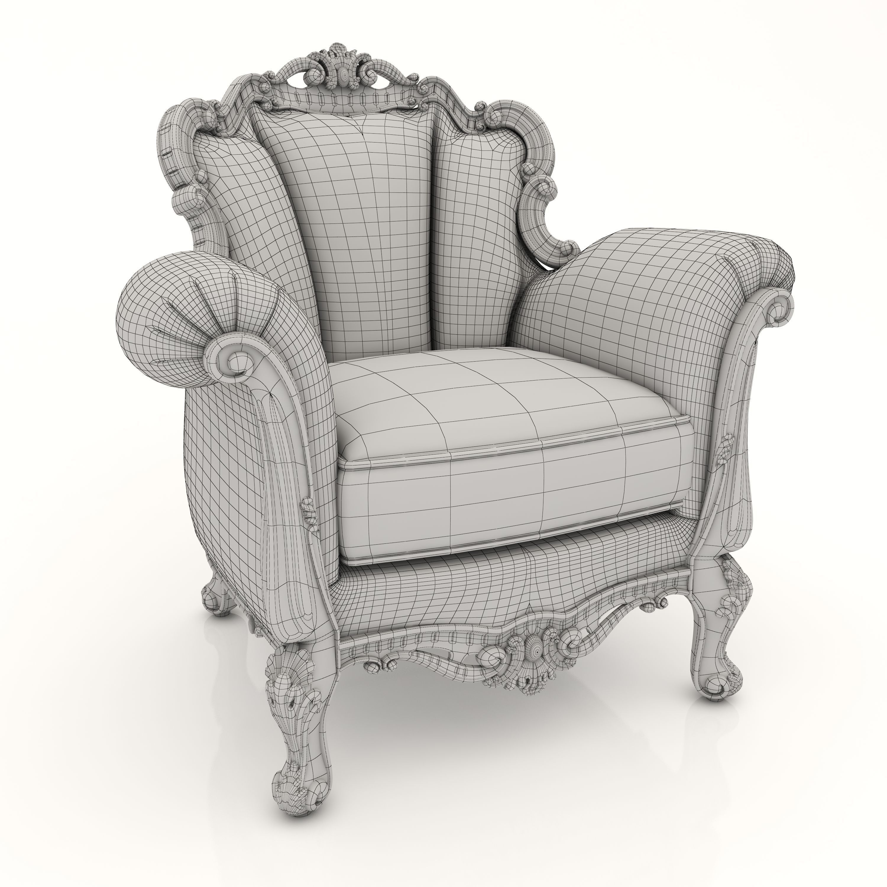 Interior Sofa Set  35 - For CNC and Interior 4 in 1 3D model_11