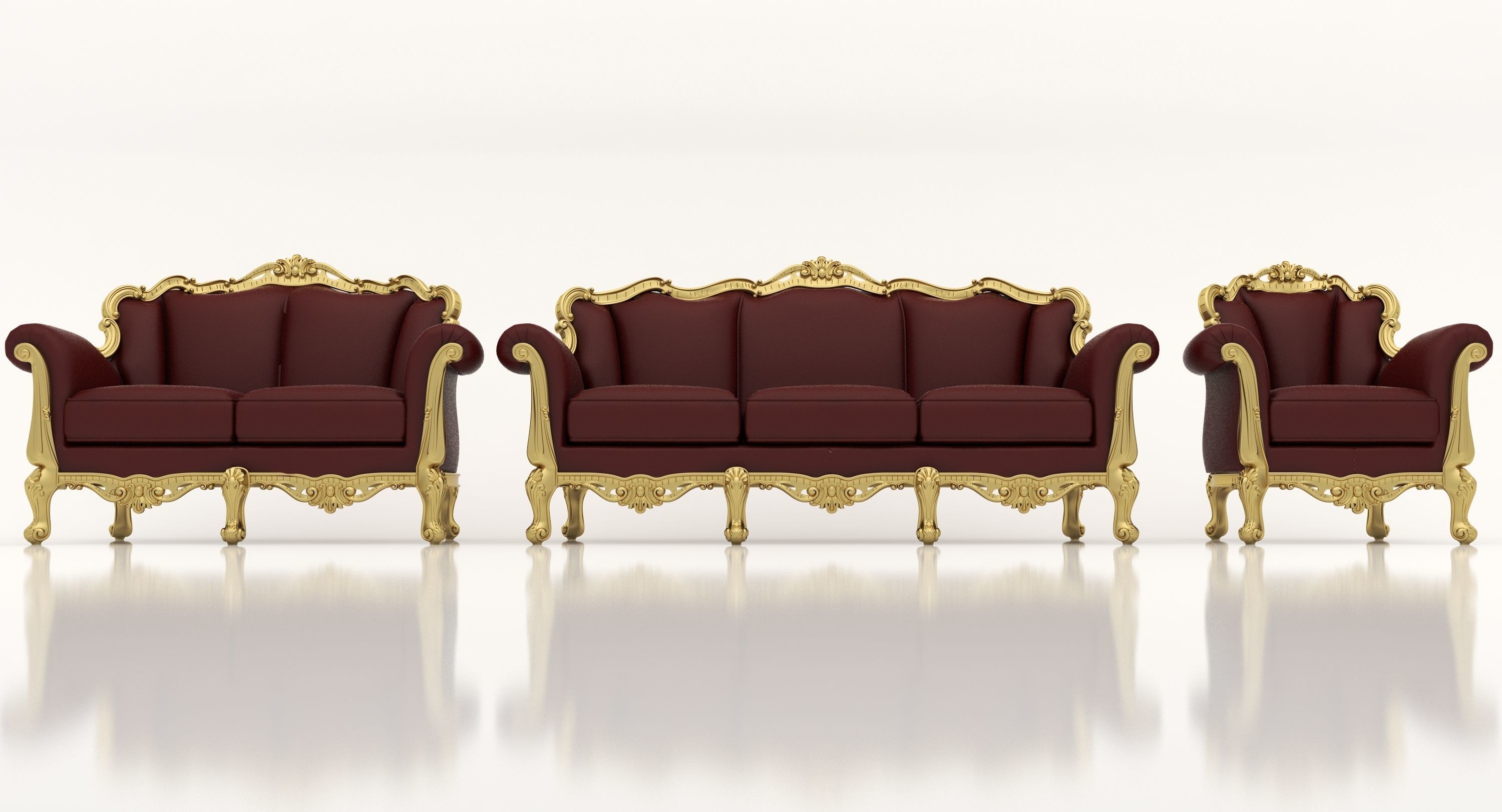 Interior Sofa Set  35 - For CNC and Interior 4 in 1 3D model_9