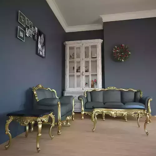Interior Sofa Set  35 - For CNC and Interior 4 in 1 3D model