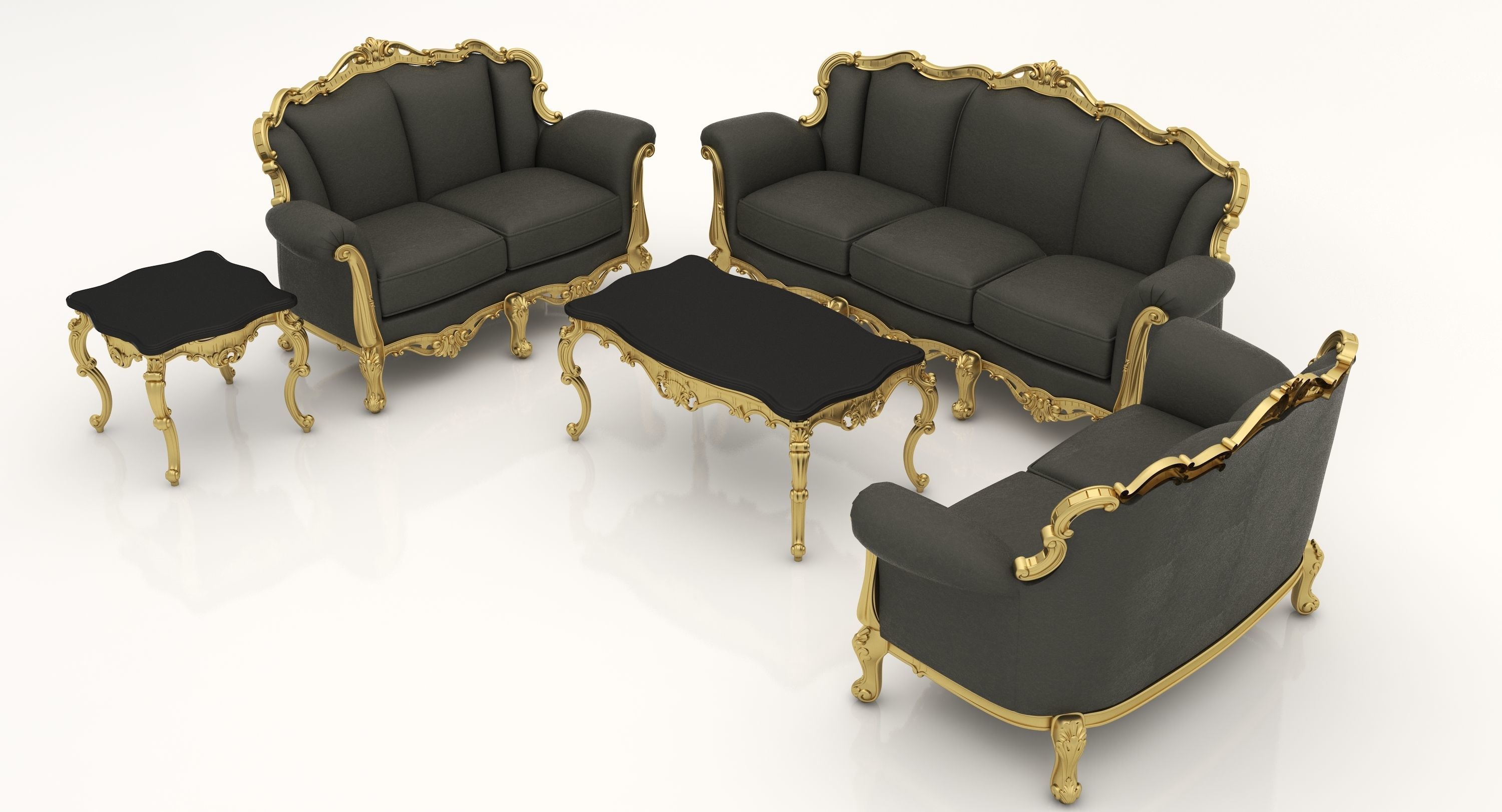 Interior Sofa Set  35 - For CNC and Interior 4 in 1 3D model_8