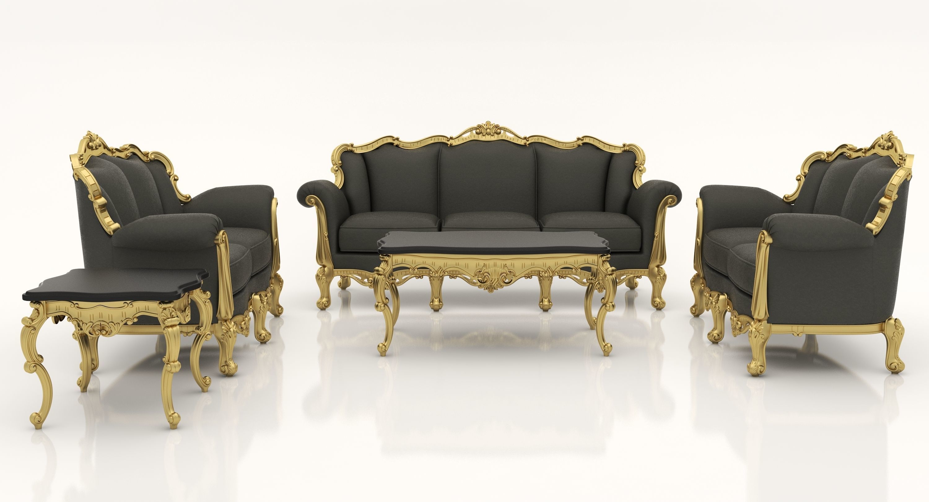 Interior Sofa Set  35 - For CNC and Interior 4 in 1 3D model_7