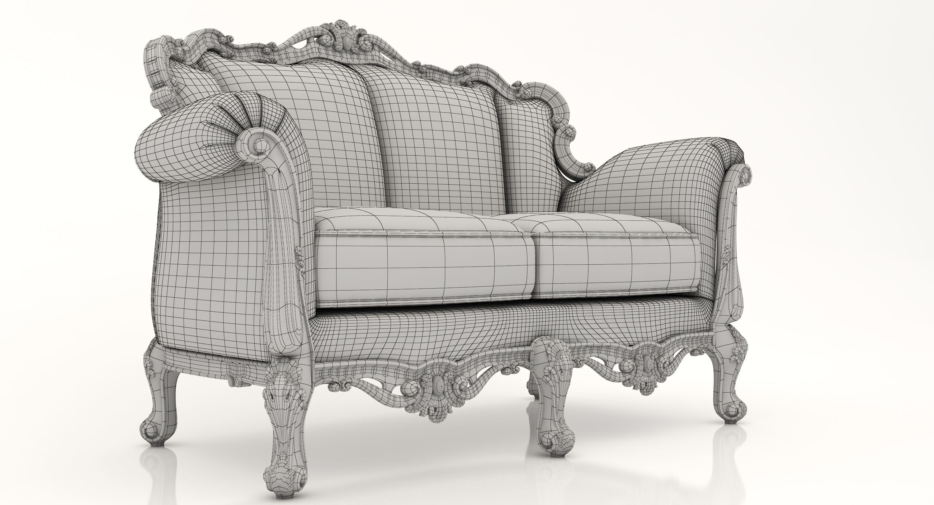 Interior Sofa Set  35 - For CNC and Interior 4 in 1 3D model_16