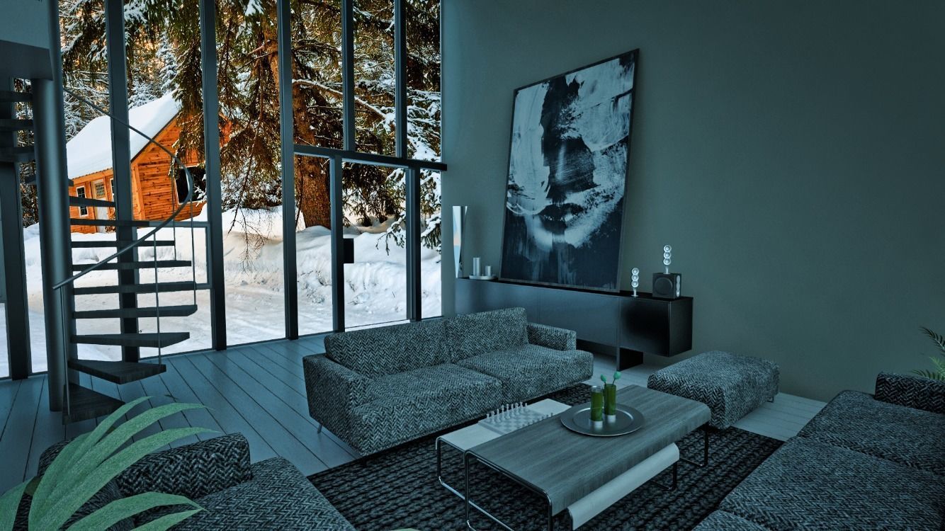 Modern house  3D model_8