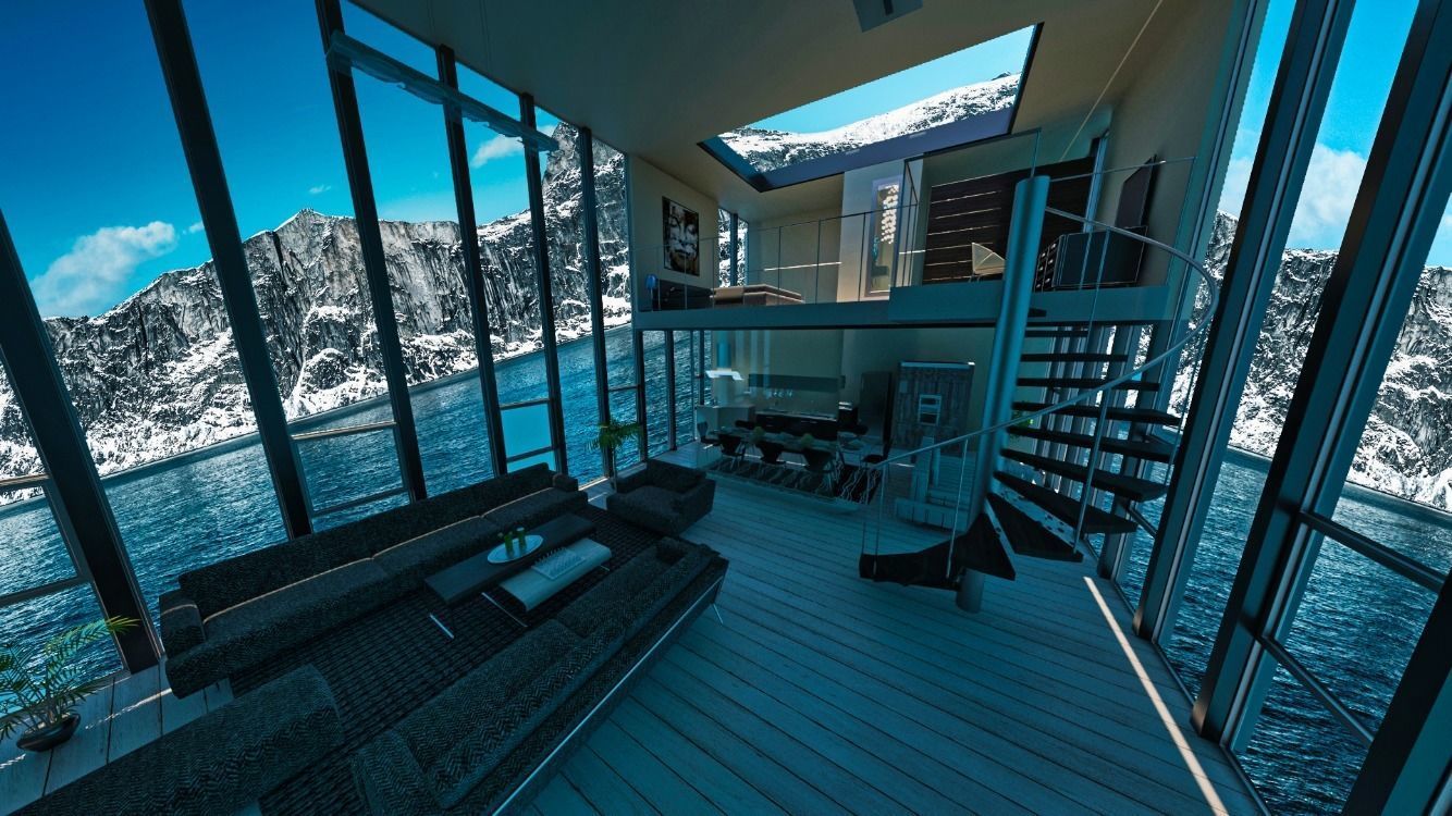 Modern house  3D model_2