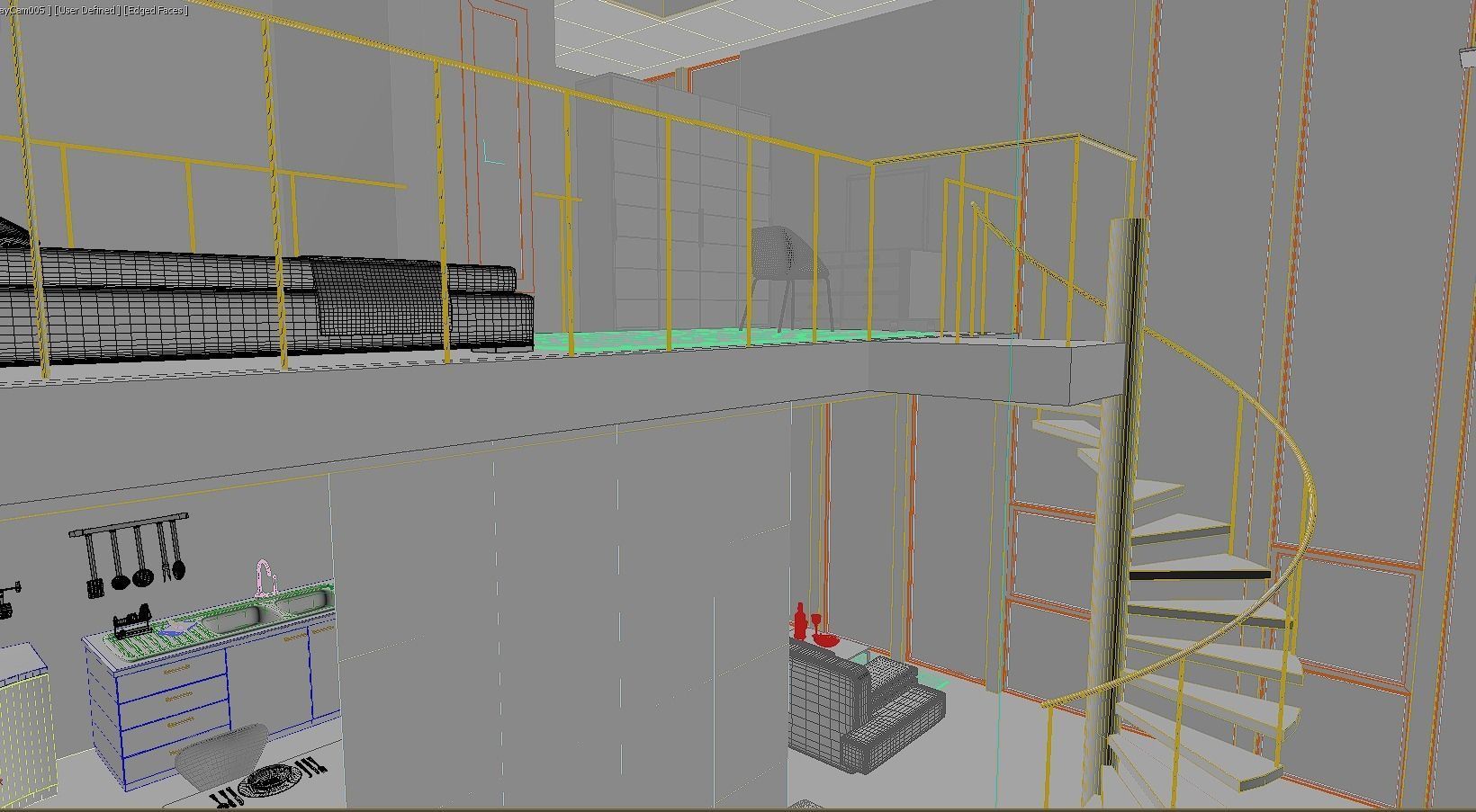 Modern house  3D model_1