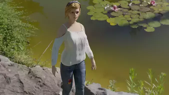 Human character female Maria Makehuman