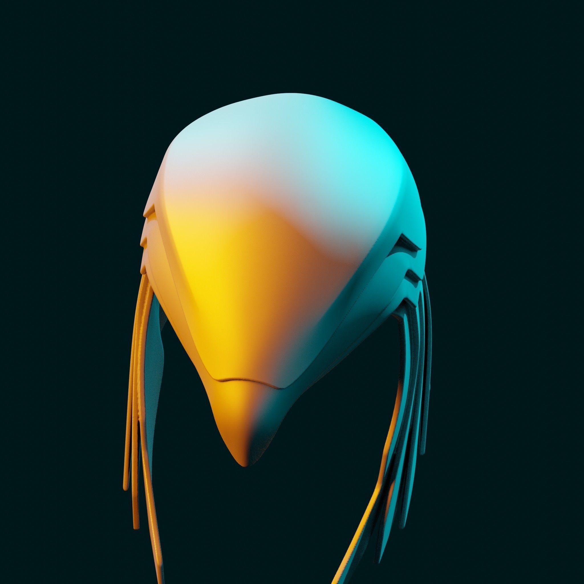 Asteria Golden Armor Helm inspired by Wonder Woman 84 3D print model_14