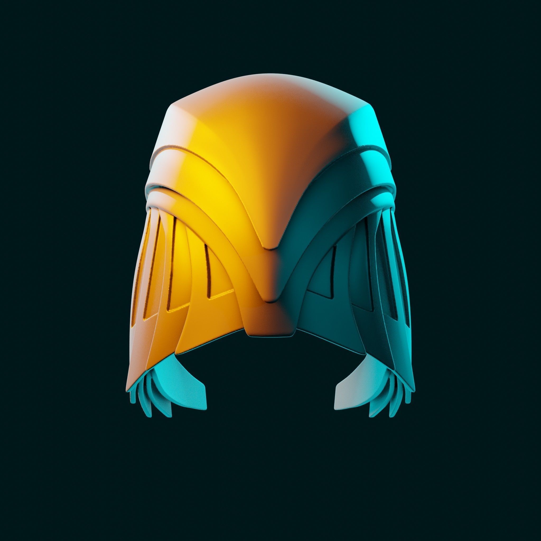 Asteria Golden Armor Helm inspired by Wonder Woman 84 3D print model_20