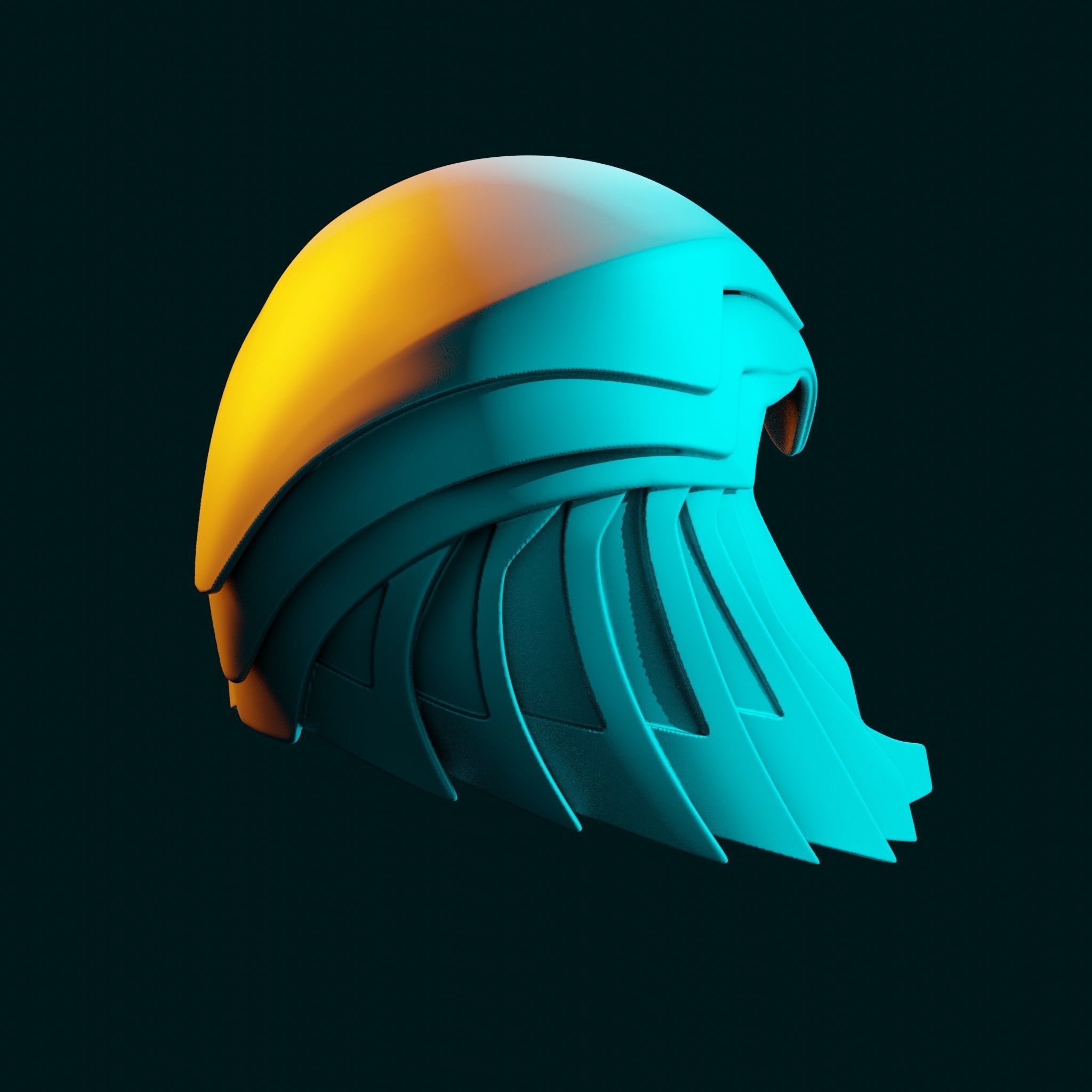 Asteria Golden Armor Helm inspired by Wonder Woman 84 3D print model_22