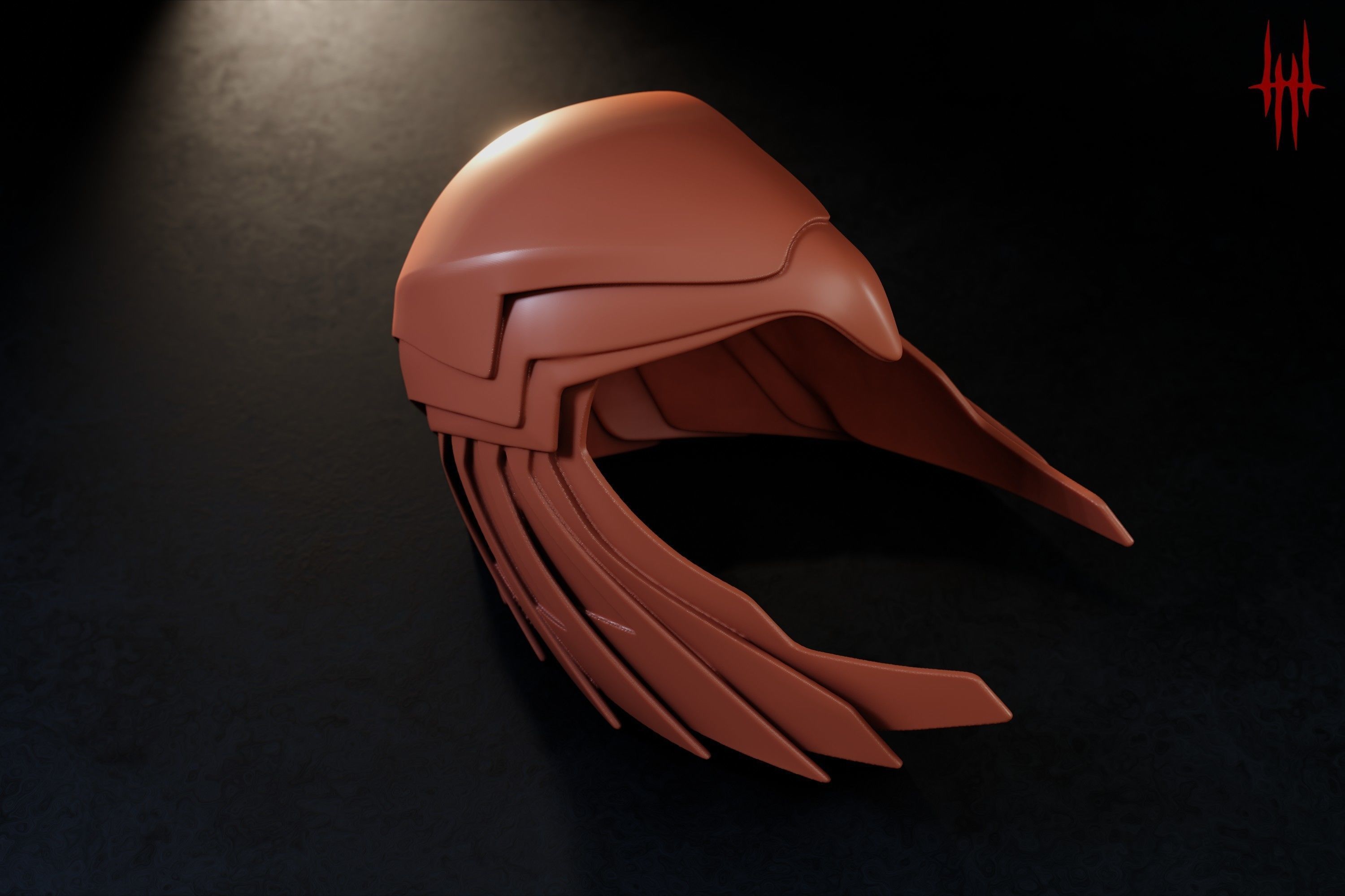 Asteria Golden Armor Helm inspired by Wonder Woman 84 3D print model_9