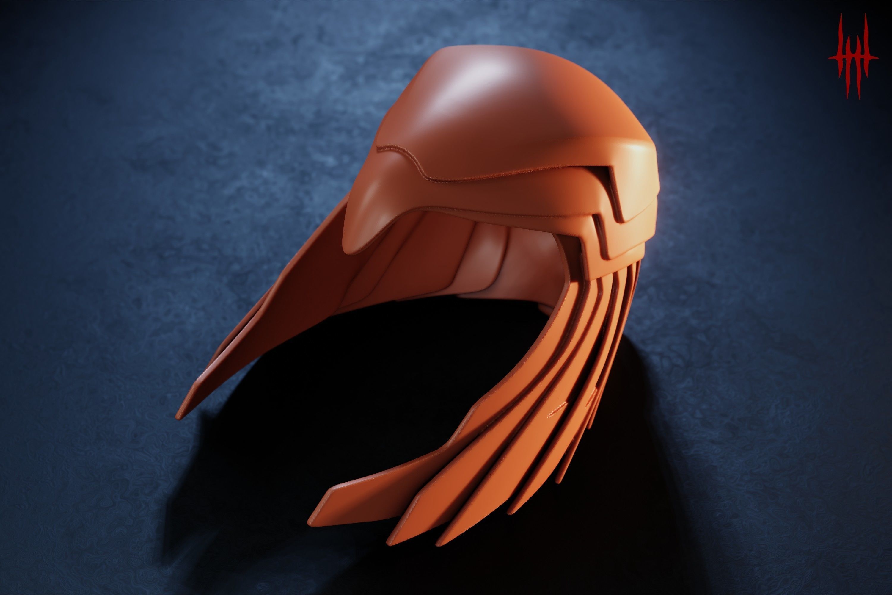 Asteria Golden Armor Helm inspired by Wonder Woman 84 3D print model_10