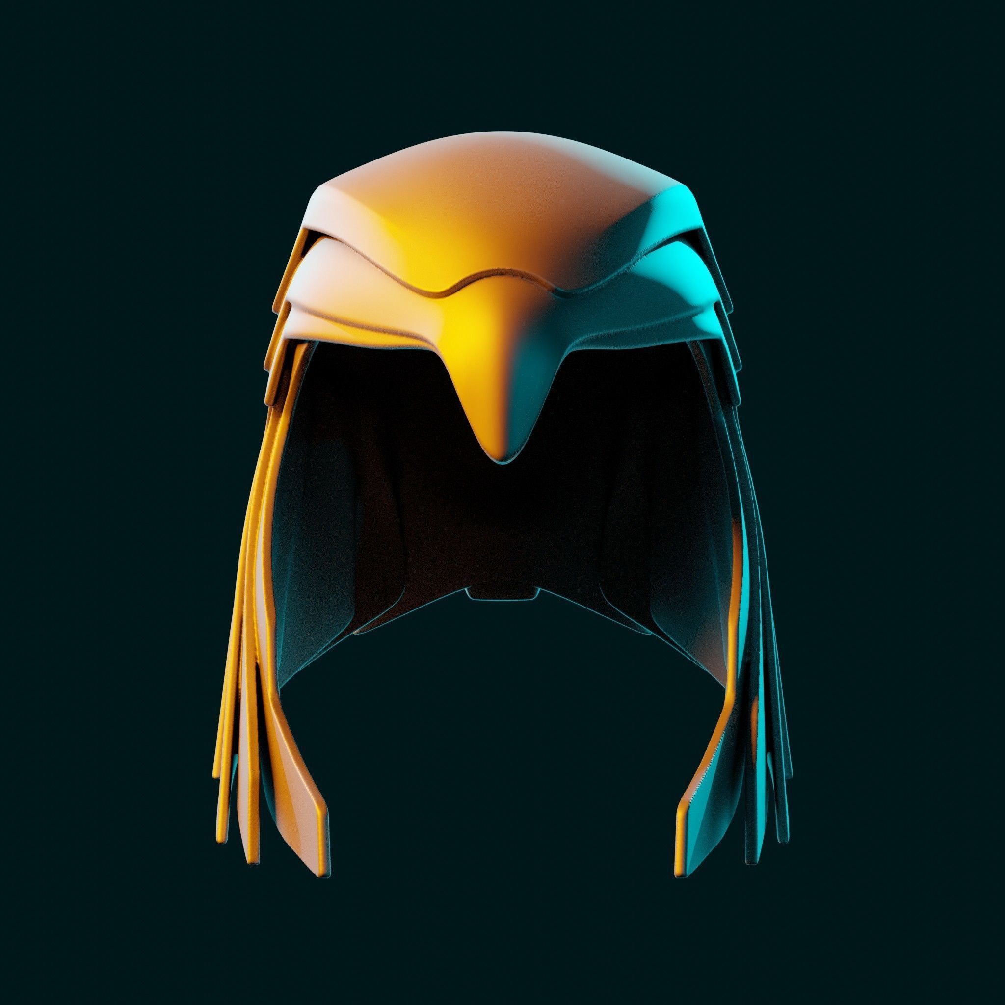 Asteria Golden Armor Helm inspired by Wonder Woman 84 3D print model_17