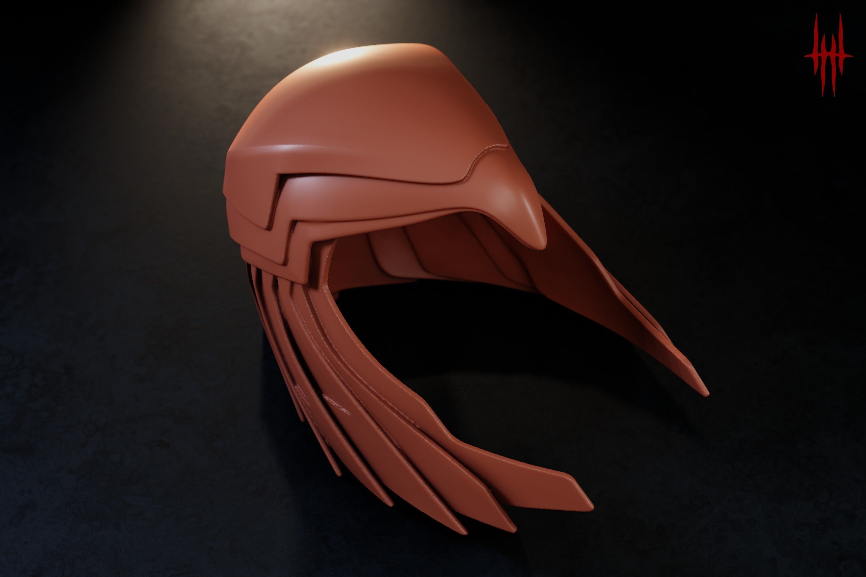 Asteria Golden Armor Helm inspired by Wonder Woman 84 3D print model_5