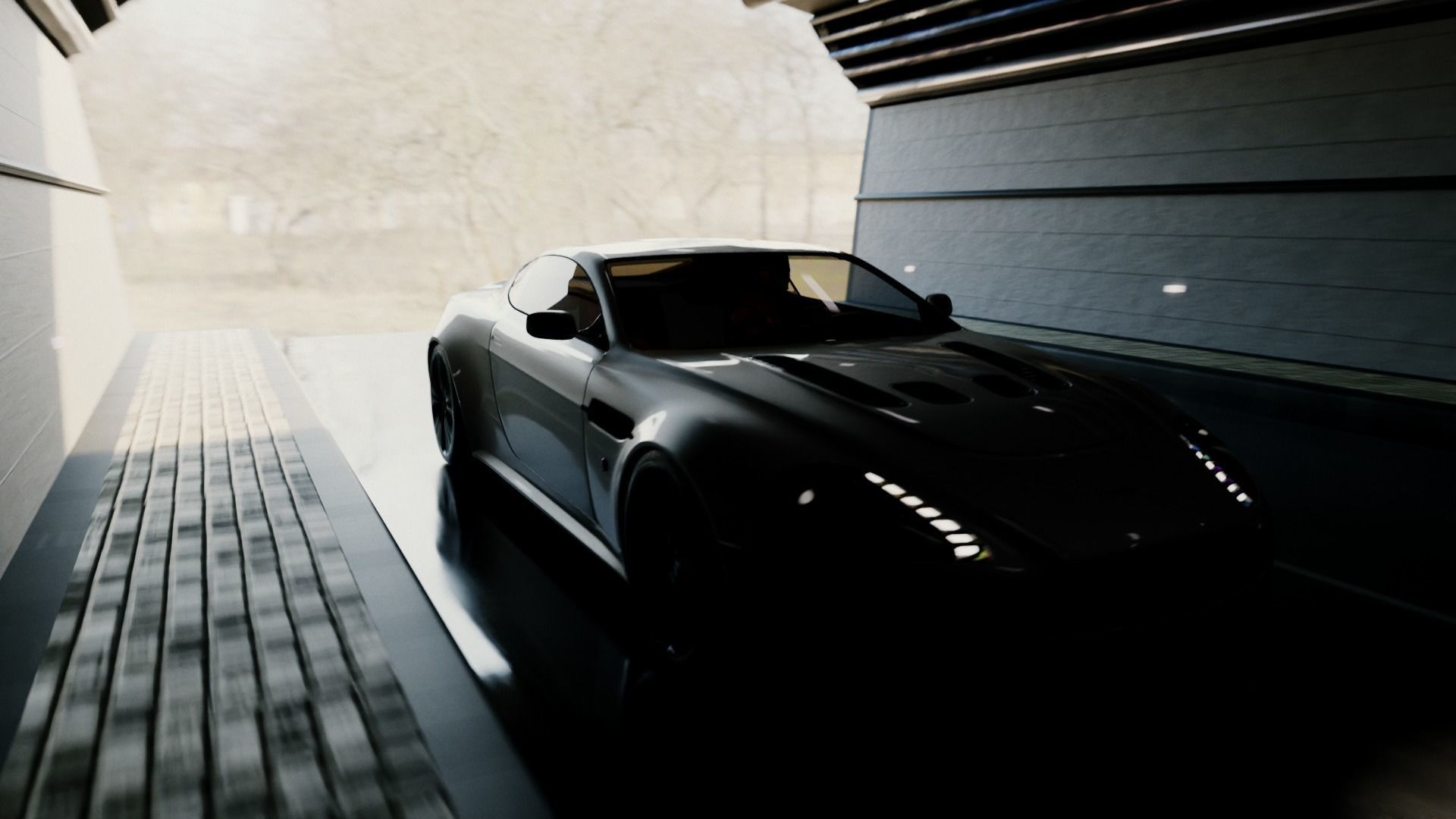 Realistic Tunnel train Low-poly 3D model_3