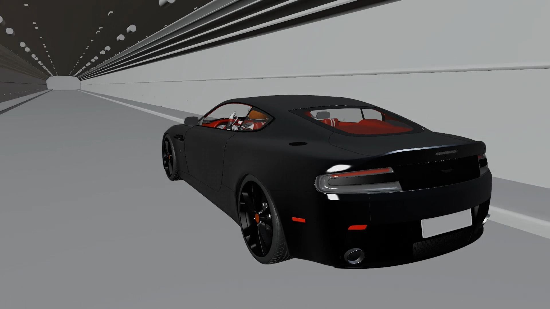 Realistic Tunnel train Low-poly 3D model_9