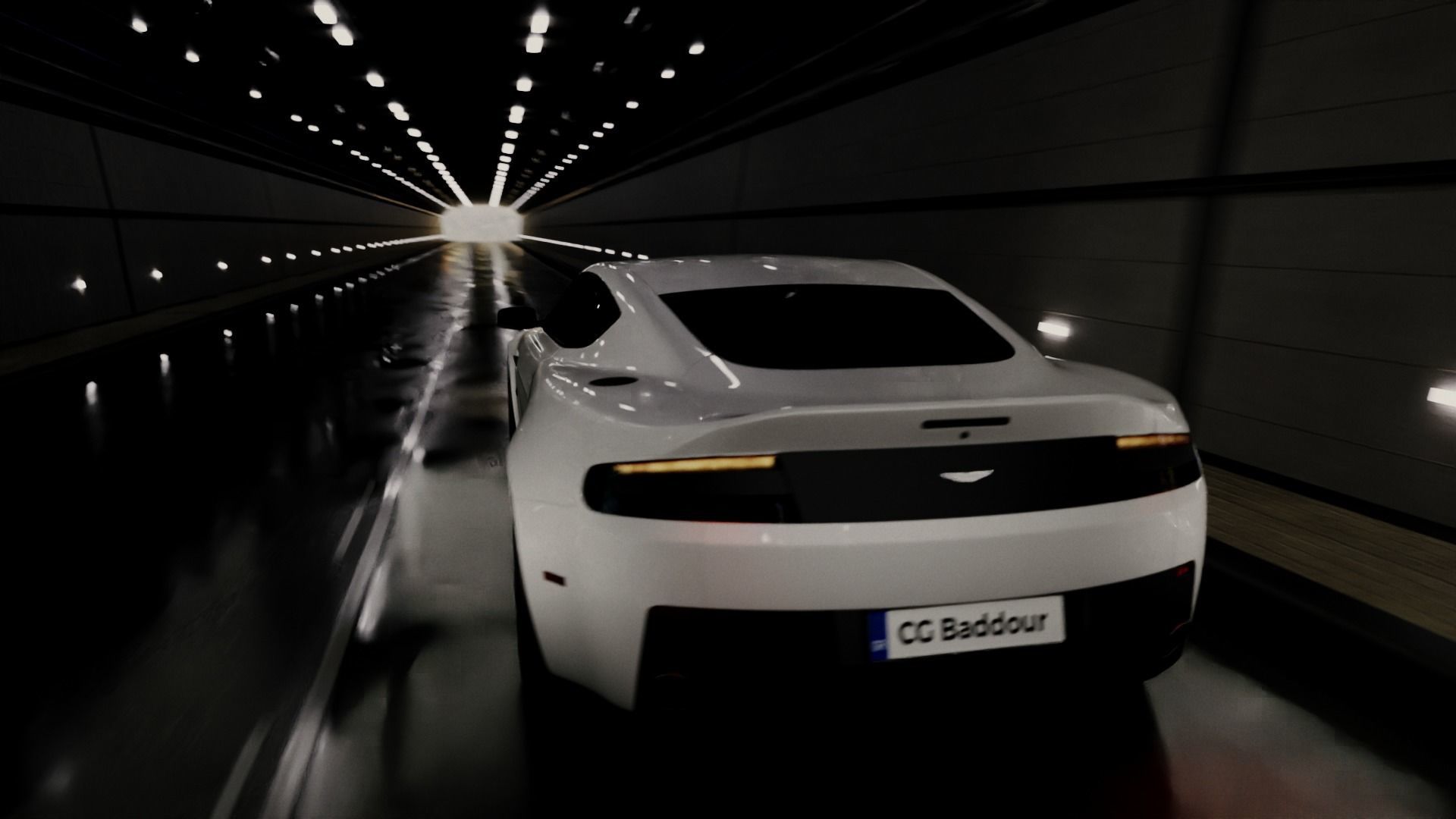 Realistic Tunnel train Low-poly 3D model_4