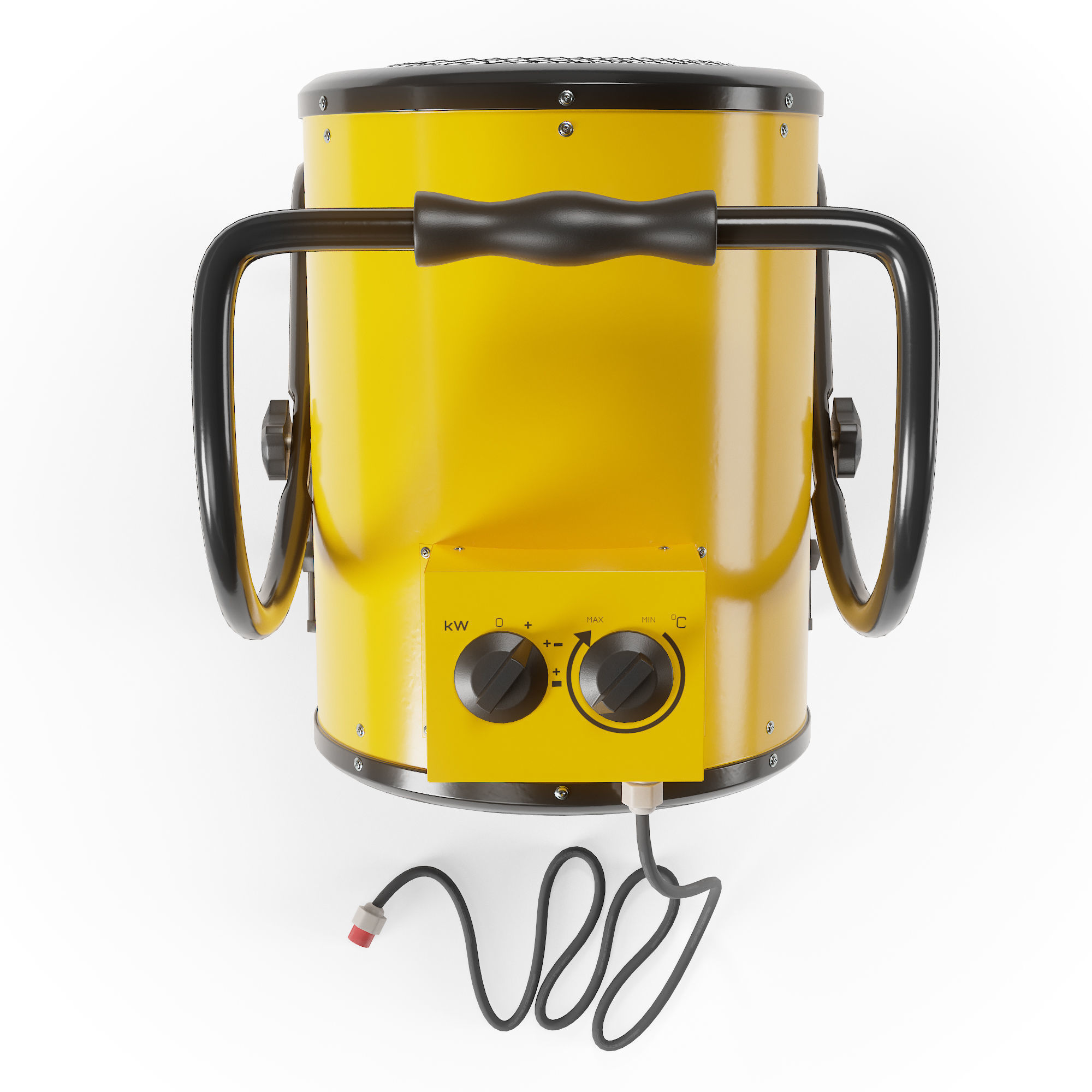 Electric Industrial Space Heater Workshop Warmer Air Heater Low-poly 3D model_4