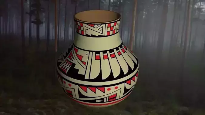Native American pottery 2 3D print model